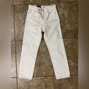 Levi's White High-Rise Straight Leg Jeans